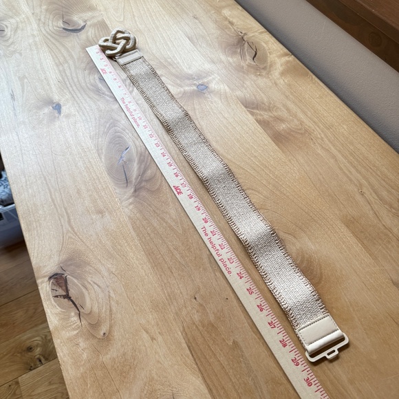 J MCLAUGHLIN VIDA BELT GRASSCLOTH STRETCHY NATURAL NEUTRAL VERSATILE NEW M/L - Picture 6 of 8